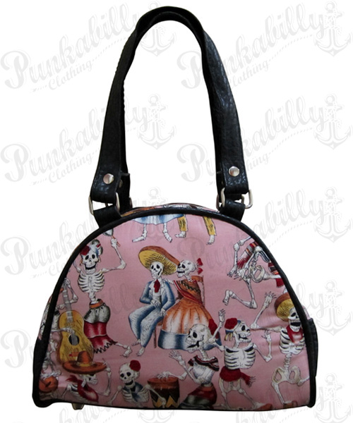 Pink "Skulls Party" Mini Bowling Bag