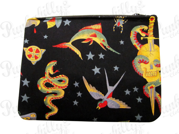 Black Tattoo design Rockabilly Pouch