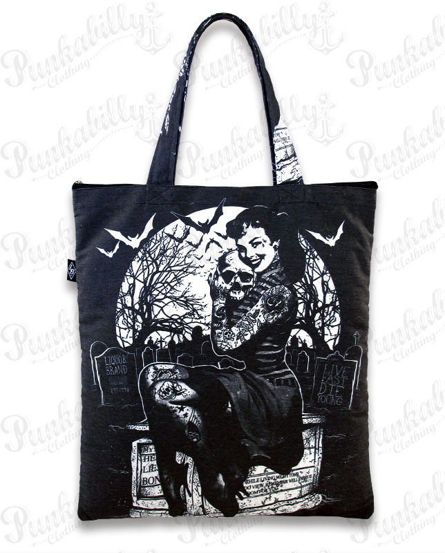 GRAVEYARD CHICK Canvas Totebag