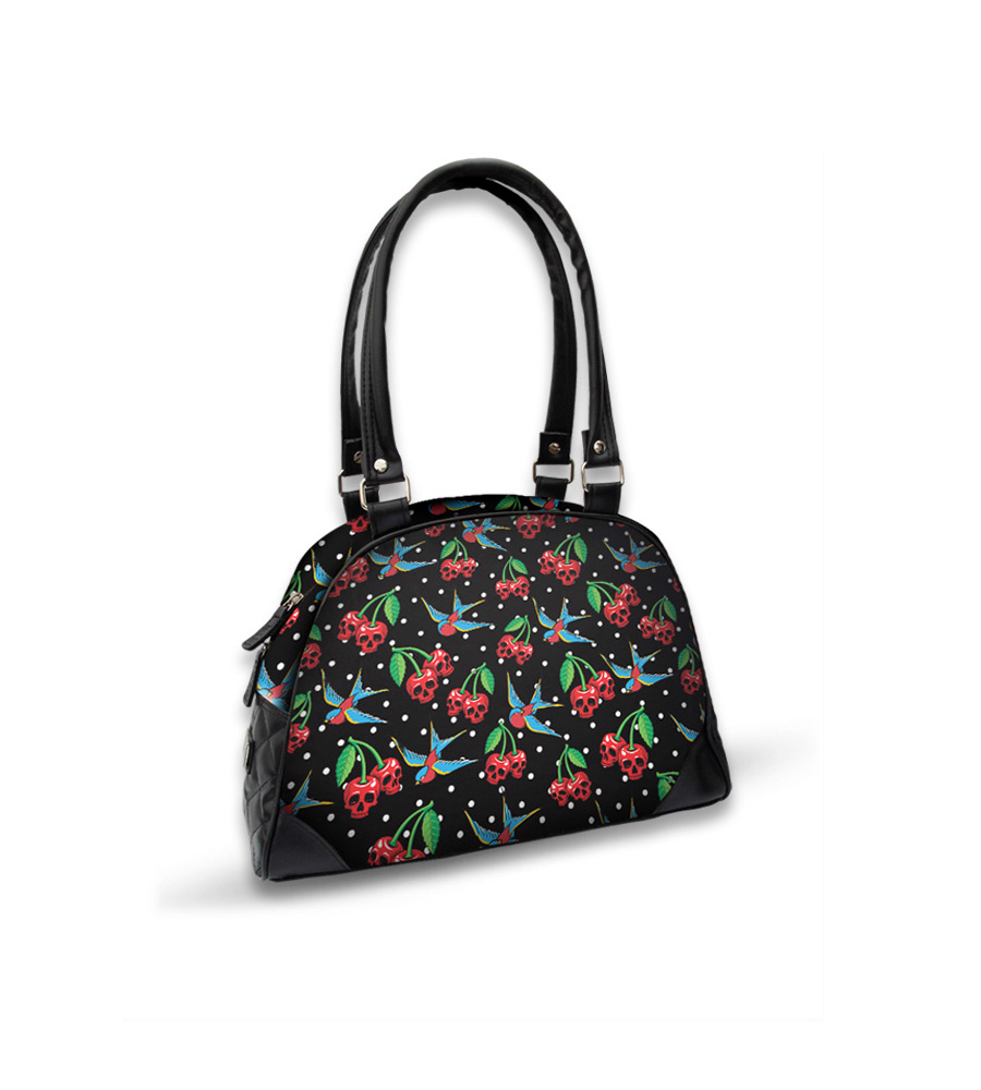 Skulls Cherries & Swallow Bird Bowling Bag