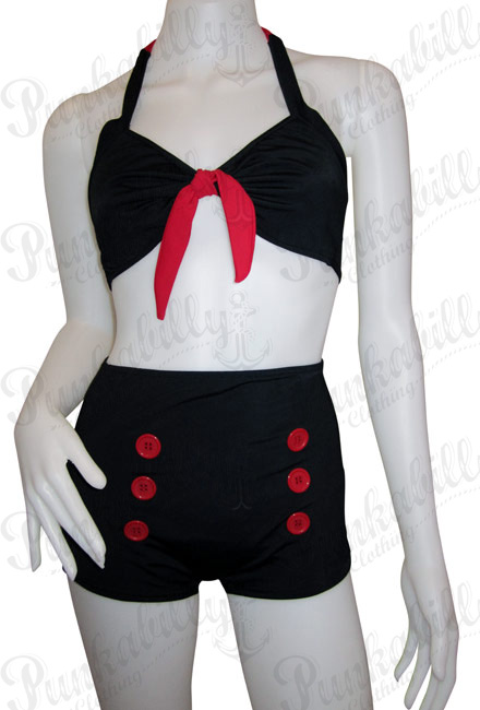 Black Vintage Pin Up Bikini