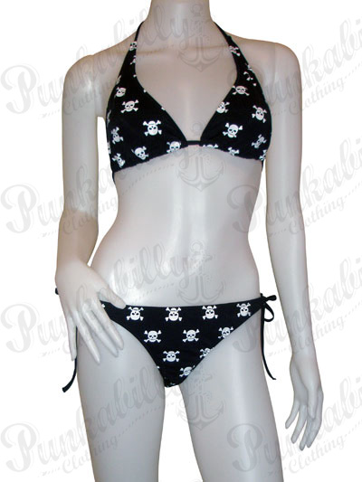 Black Punk Bikini with skulls
