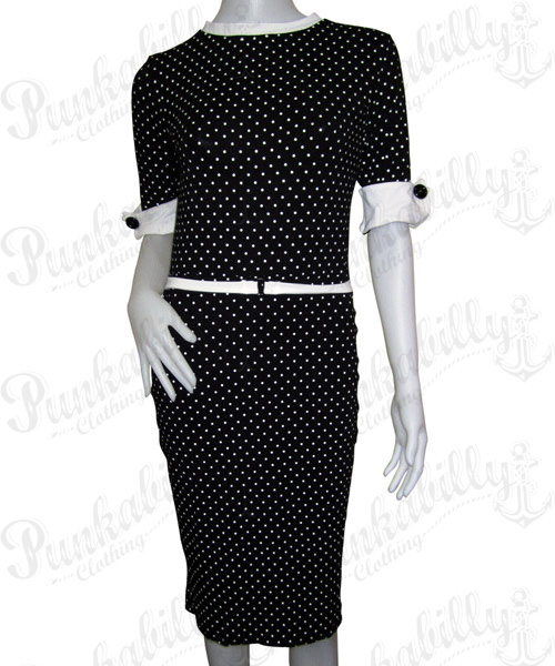 Black Polka Dot Vintage Dress