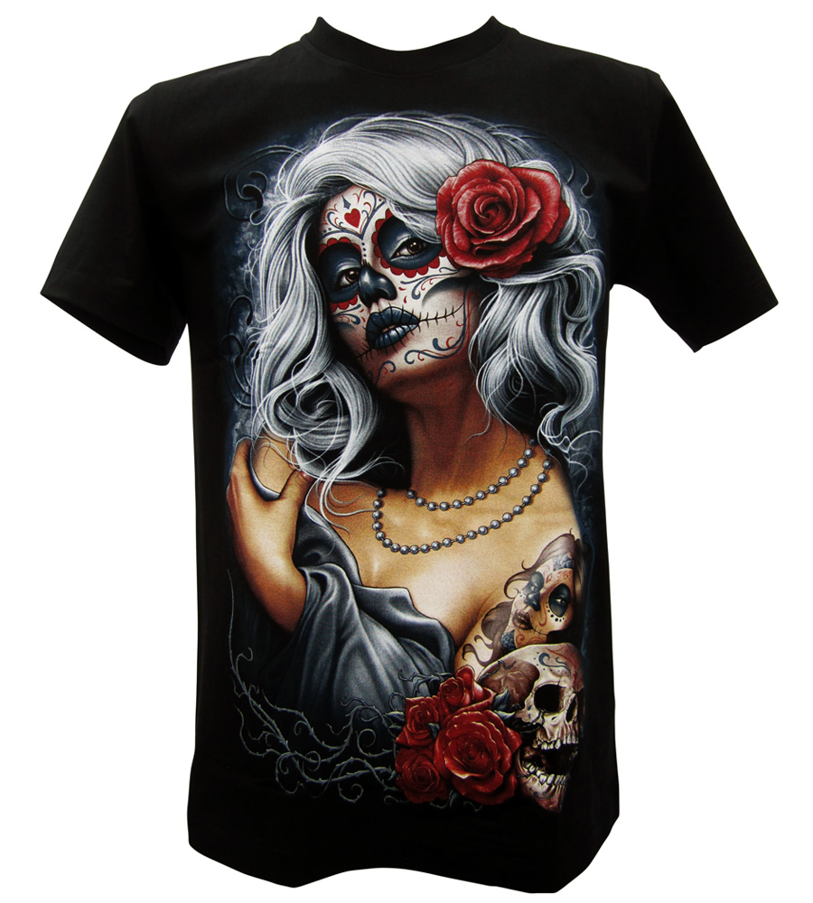 White Hair Tattoo Lady Men T-Shirt