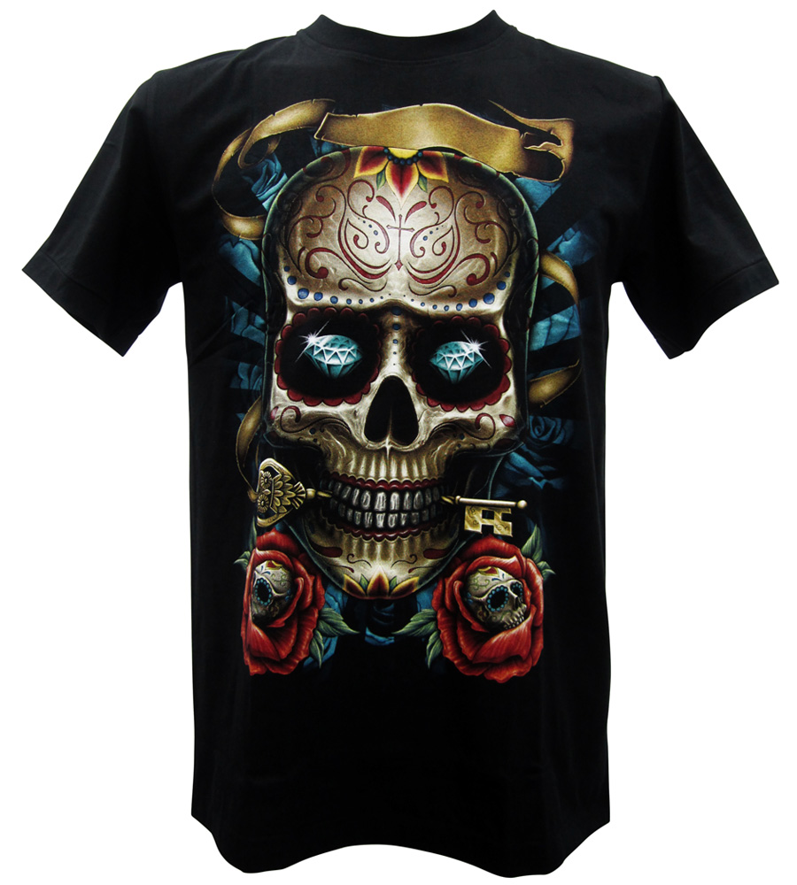 Skull Tattoo Face Men T-Shirt
