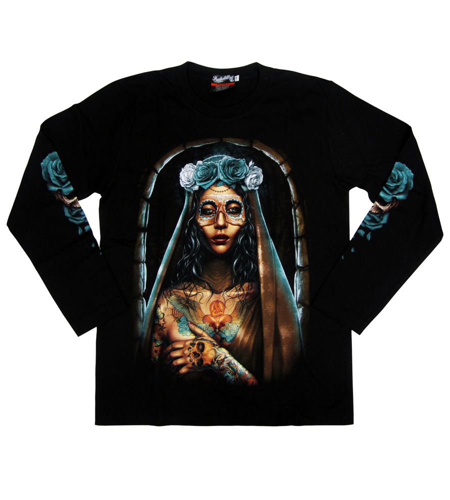 Maria Tattoo Long Sleeves Men Shirt