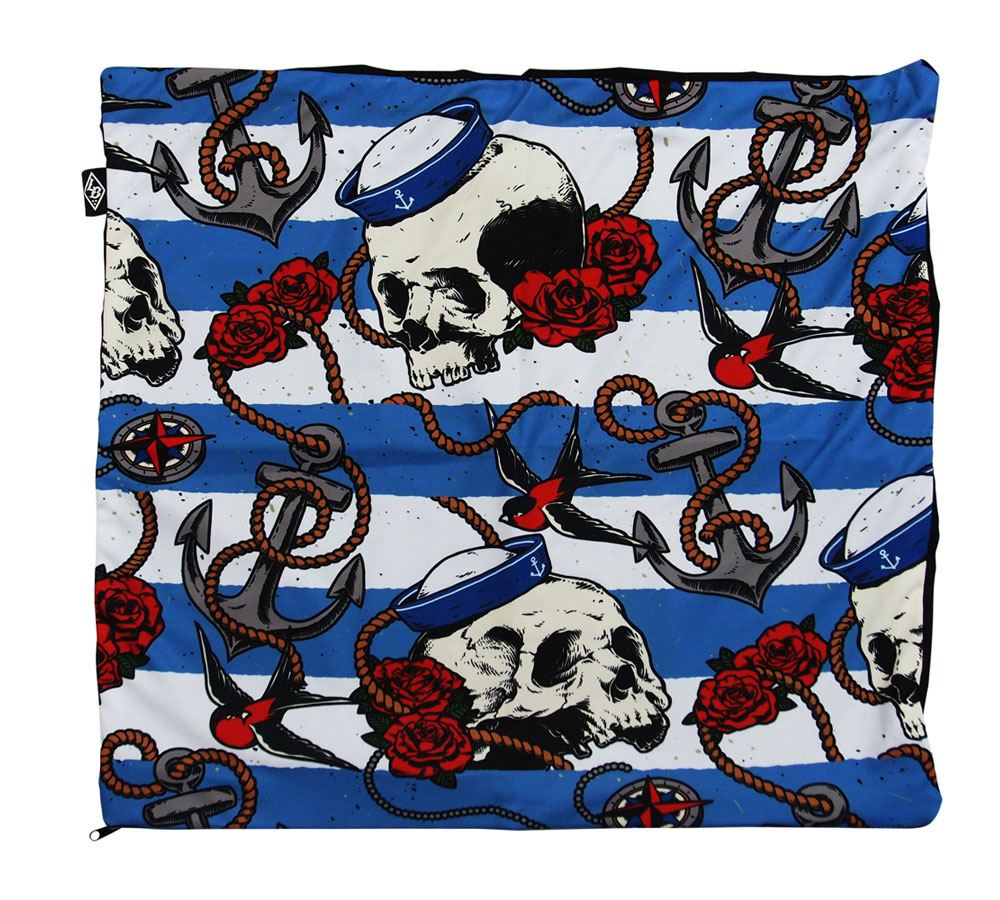 Sailor Skulls Pillow Cover