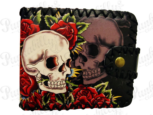 Skulls & Rosses Punk Rockabilly Wallet