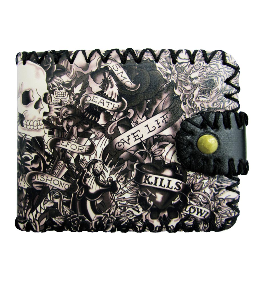 Black & White Tattoo Design Wallet