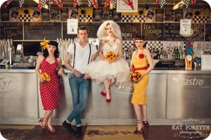 Rockabilly bridesmaids dresses 