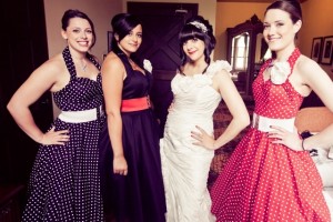 Rockabilly bridesmaids dresses 