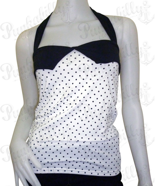 White Top with Black Polka Dots