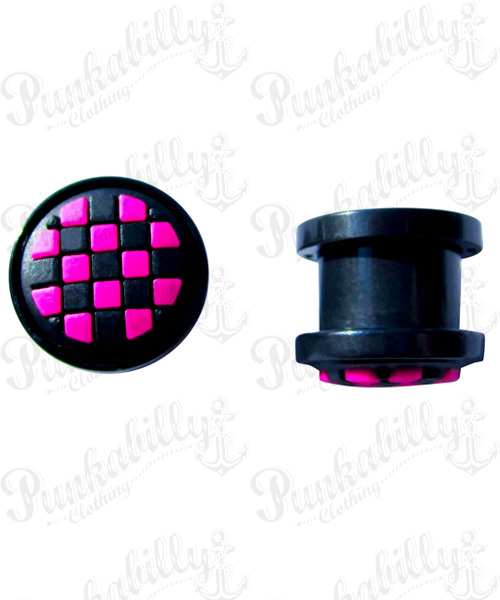 Pink & White Checker Rockabilly Plug
