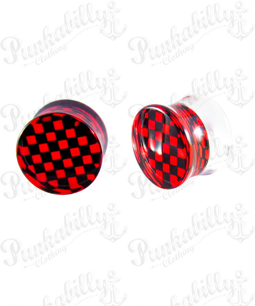Black & Red acrylic plug checker