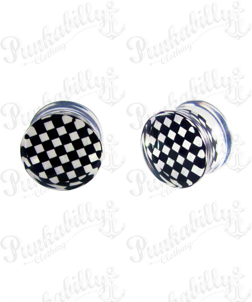 Black & White checker design plug