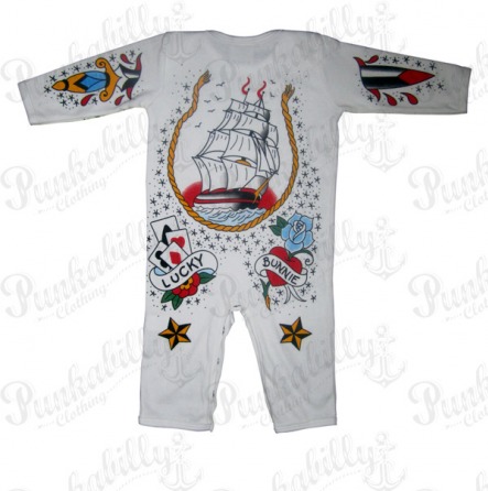 Rockabilly Baby Onesie with Tattoo prints