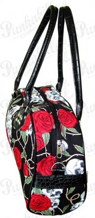 Skulls & Roses Black Bowling Bag