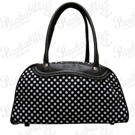 White Polka dots Rockabilly Bag