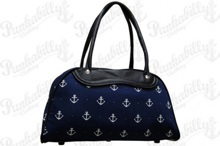 Navy Blue Anchor bowling bag