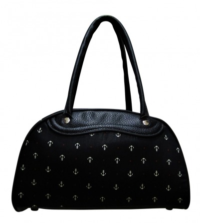 Anchor design black bowling bag