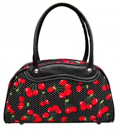 Polka dots and Cherry print Bowling Bag