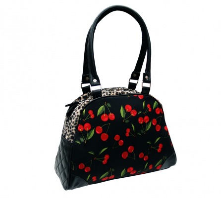 Liqour Brand Cherries & Leopard Handbag