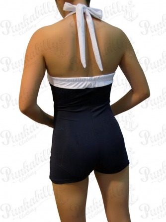 Navy Blue Vintage Swimsuit