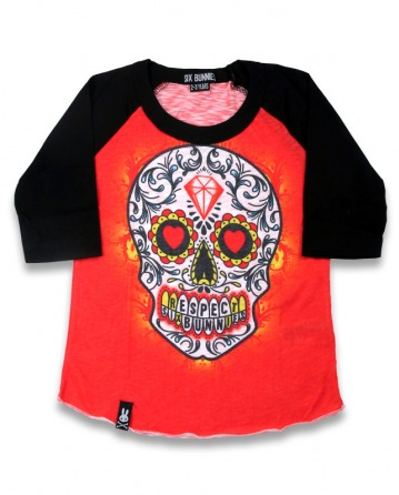 Tattoo Skull Red Shirt