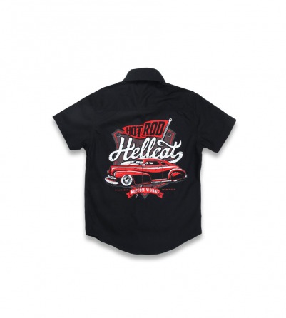 Hotrod Hellcat Kustom Works kids work shirt