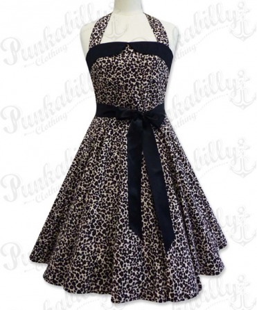 Leopard rockabilly swing dress