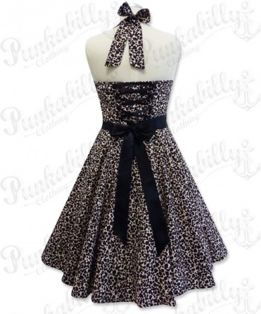 Leopard rockabilly swing dress