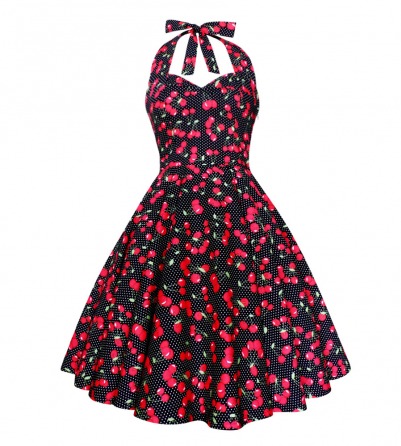 Polka Dots & Cherry black dress