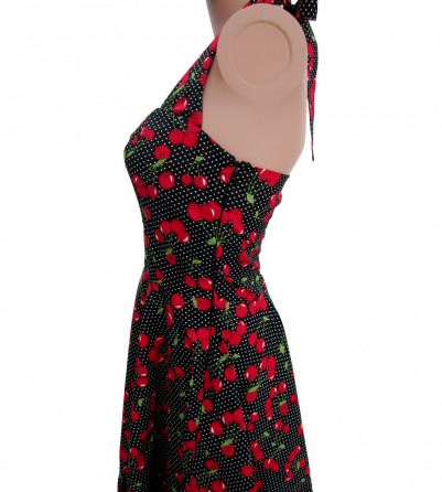 Polka Dots & Cherry black dress