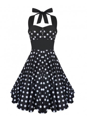 classic vintage inspired polka dots Dress