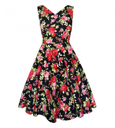 Pink & Red Roses Venus Dress