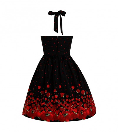 Halter Red Apple Rockabilly Dress