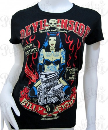 "Devil Inside" Rockabilly Girl T-Shirt