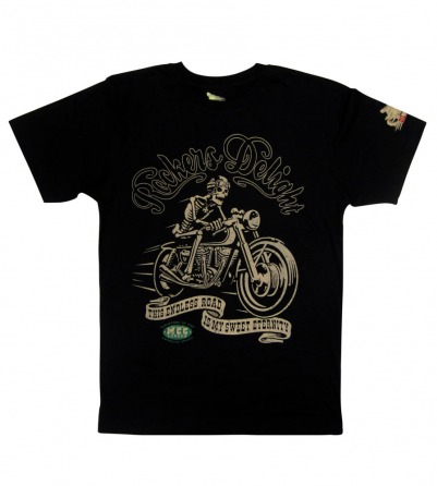 "Rocker Deligh" Biker Skull T Shirt