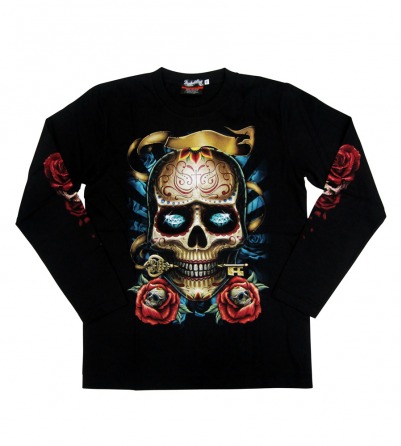 Skull Tattoo Face Long Sleeves Men Shirt