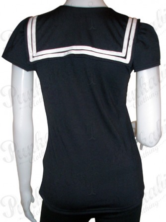 Navy Blue Rockabilly Sailor Top