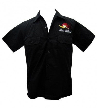 "HEELBENT FOR SPEED" Embroidered Work Shirt