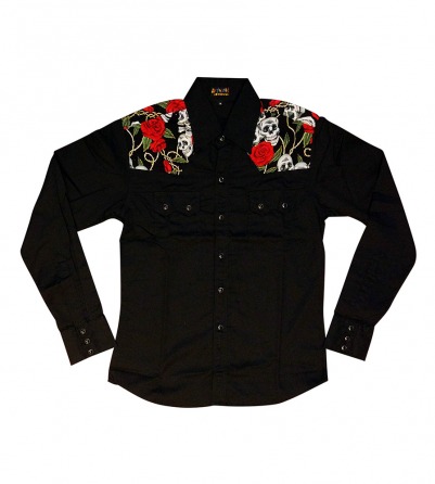 Skulls & Roses Long Sleeve Work Shirt