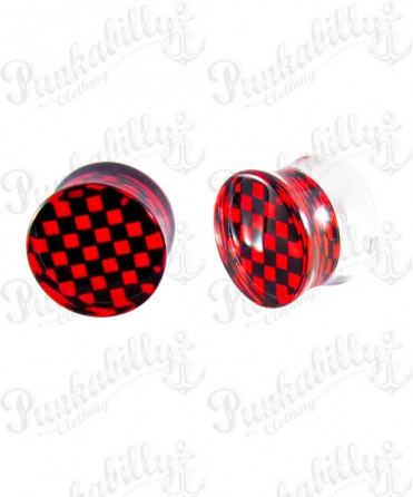 Black & Red acrylic plug checker