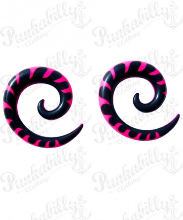 Black and Pink Spiral Taper