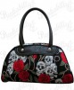 Black Skulls & Roses Bowling Bag