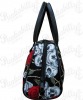 Black Skulls & Roses Bowling Bag