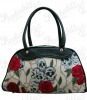 Cream Skulls & Roses Bowling Bag