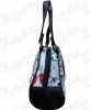 Light Blue Skulls & Roses Mini Bowling Bag