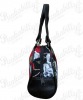 Black Skulls & Roses Mini Bowling Bag