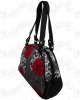 Gray Skulls & Roses Mini Bowling Bag